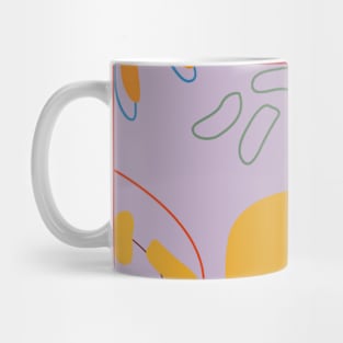 Lilac abstract fruit and floral pattern Mug